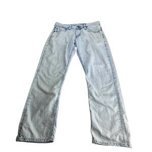 buffalo david bitton evan-x basic slim stretch light wash jeans size 33